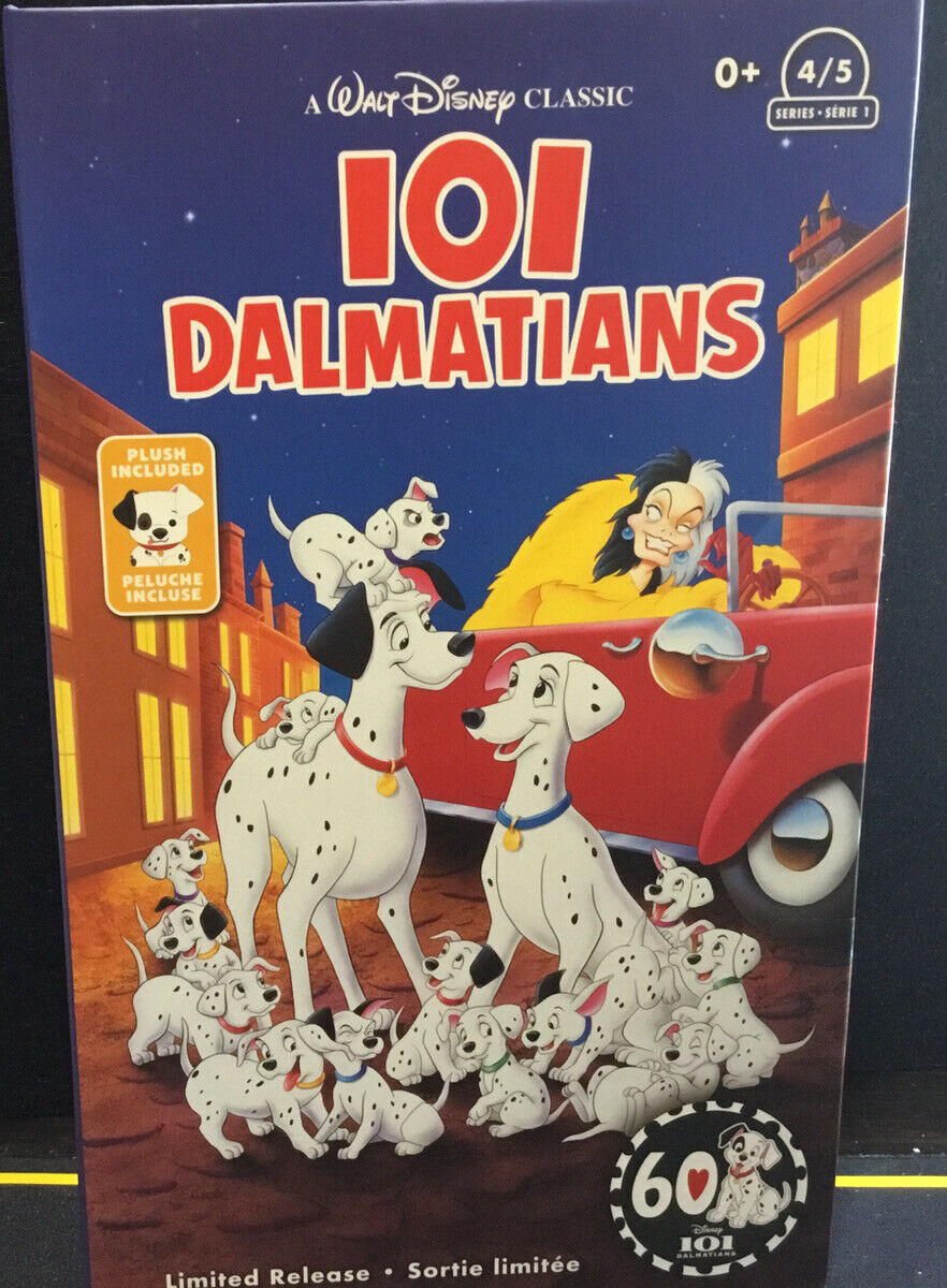 Disney Parks 2022 101 DALMATIANS plush in VHS box Limited Release