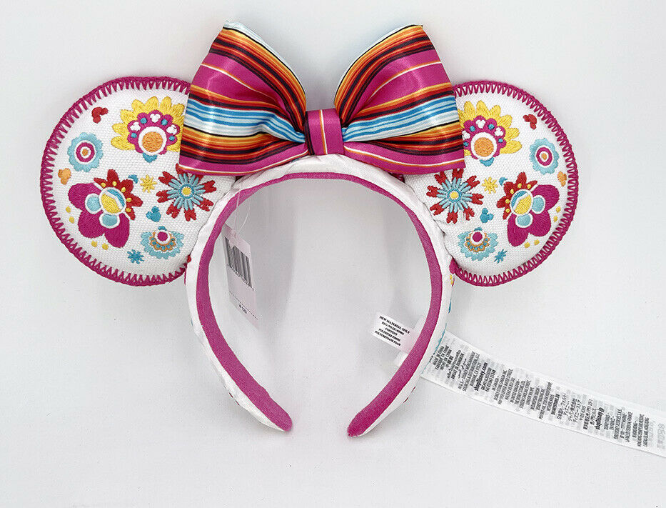 Minnie Ears Exclusive Epcot Mexico Pavilion Flower 2022 Headband