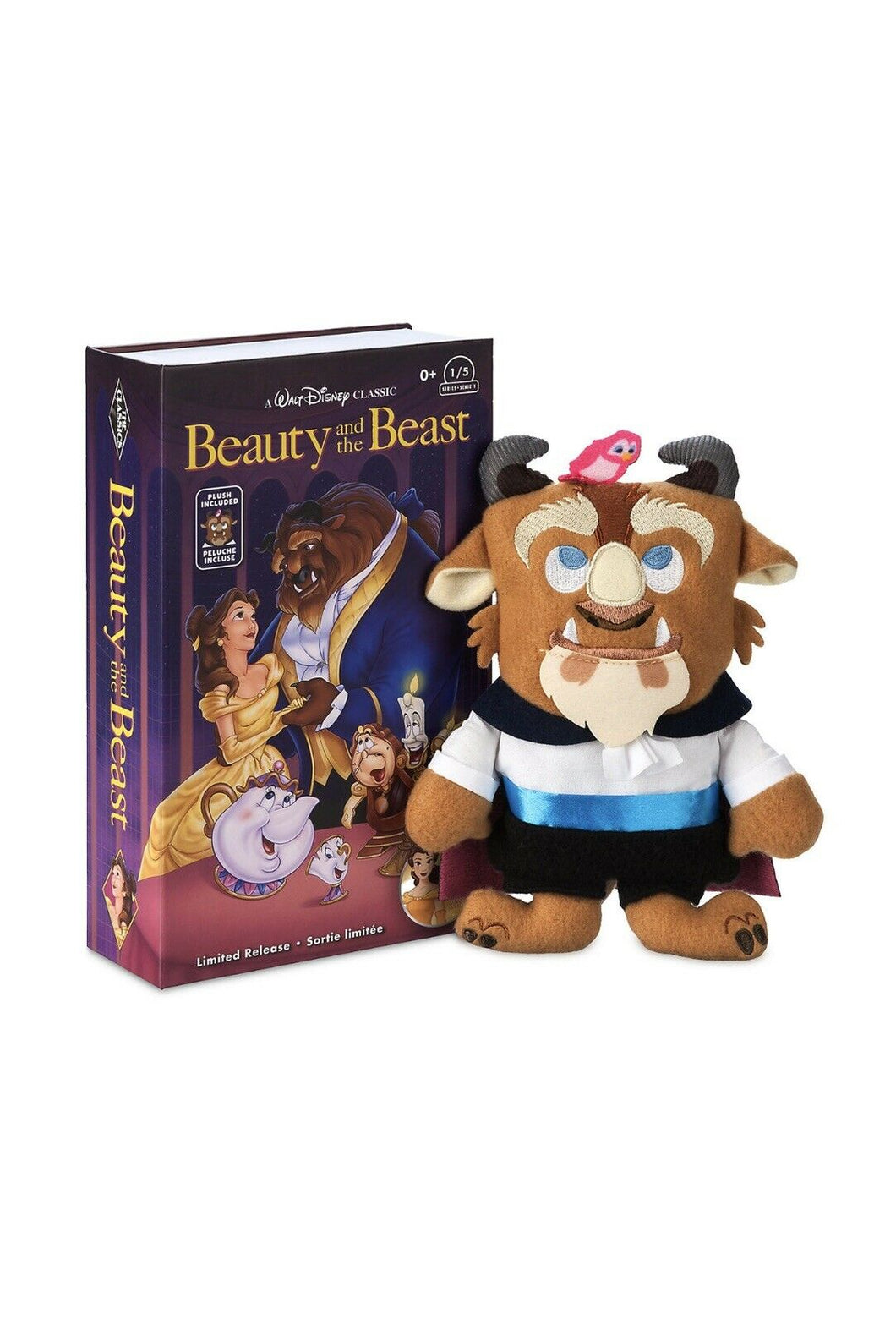 Disney Beast VHS Plush Beauty and The Beast